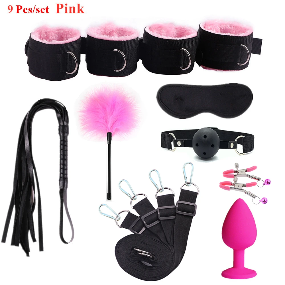 Sex Toys For Woman Men BDSM Bondage Set Under Mattress Erotic Restraint Handcuffs Ankle Cuffs Eye Mask Adults Games for Couples Sex Toys For Woman Men BDSM Bondage Set Under Mattress Erotic Restraint Handcuffs Ankle Cuffs Eye Mask Adults Games for Couples