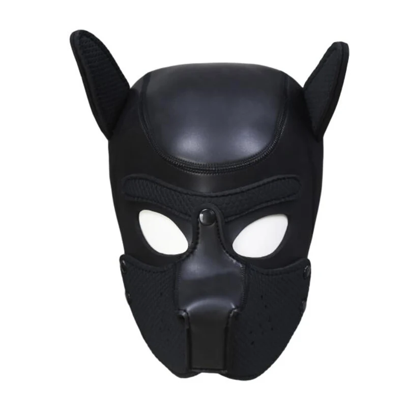 Bdsm Pet Roleplay Set,Puppy Play Dog Hood Mask Party Mask,Leather Male Chest Harness Strap,Dog Tail Plug,Pup Neck Collar Sex Toy