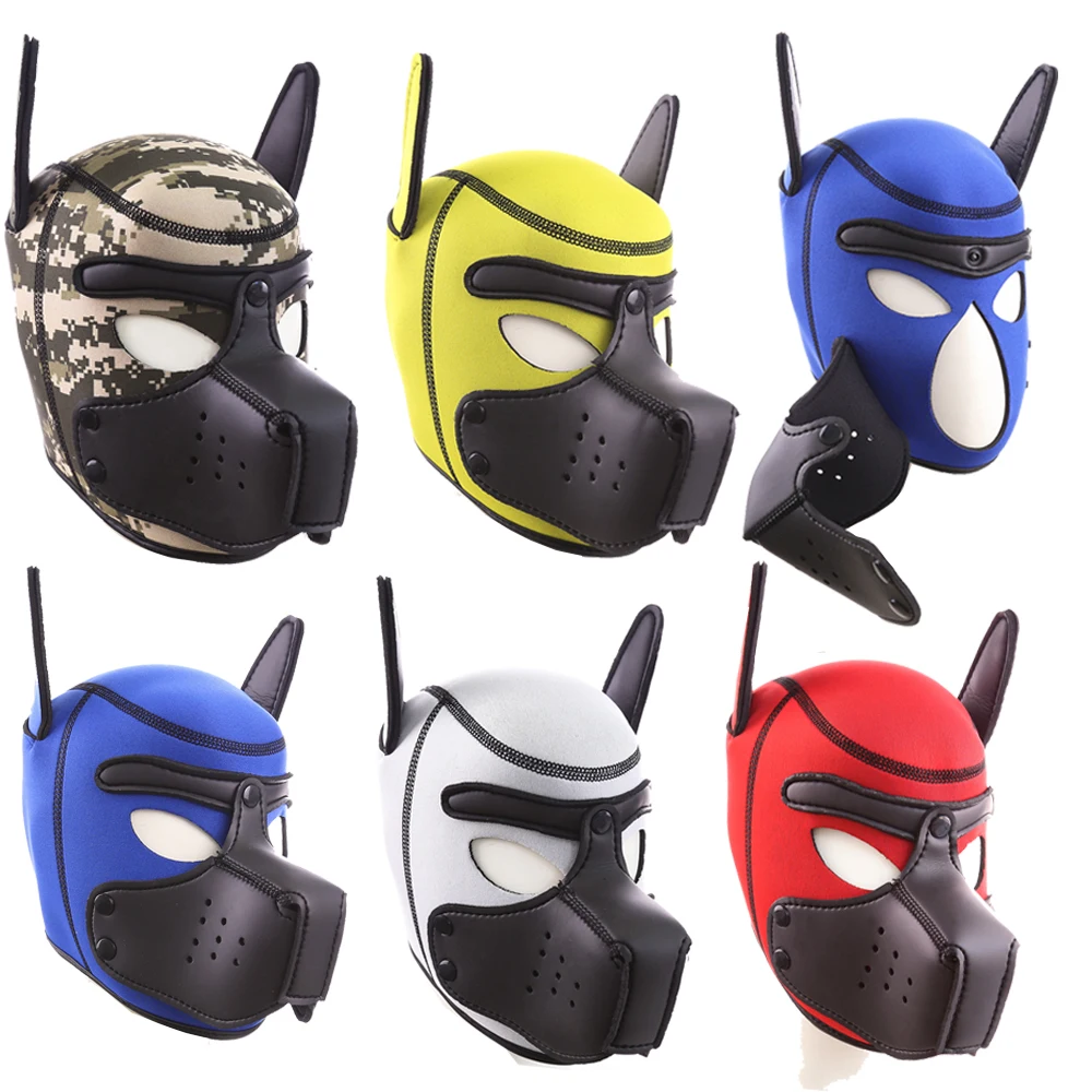 20 Styles Neoprene Puppy Play Dog Hood Mask,Bdsm Bondage Slave Pet Roleplay Party Pup Mask,Removable Muzzle,Couple Flirt Sex Toy 20 Styles Neoprene Puppy Play Dog Hood Mask,Bdsm Bondage Slave Pet Roleplay Party Pup Mask,Removable Muzzle,Couple Flirt Sex Toy