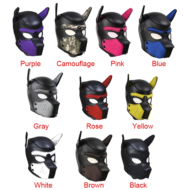 20 Styles Neoprene Puppy Play Dog Hood Mask,Bdsm Bondage Slave Pet Roleplay Party Pup Mask,Removable Muzzle,Couple Flirt Sex Toy 20 Styles Neoprene Puppy Play Dog Hood Mask,Bdsm Bondage Slave Pet Roleplay Party Pup Mask,Removable Muzzle,Couple Flirt Sex Toy