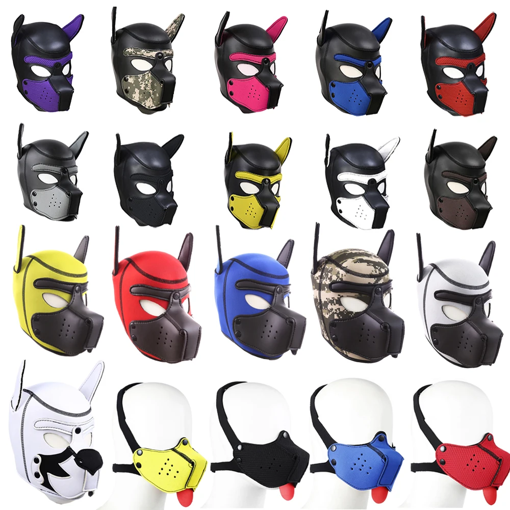 20 Styles Neoprene Puppy Play Dog Hood Mask,Bdsm Bondage Slave Pet Roleplay Party Pup Mask,Removable Muzzle,Couple Flirt Sex Toy 20 Styles Neoprene Puppy Play Dog Hood Mask,Bdsm Bondage Slave Pet Roleplay Party Pup Mask,Removable Muzzle,Couple Flirt Sex Toy