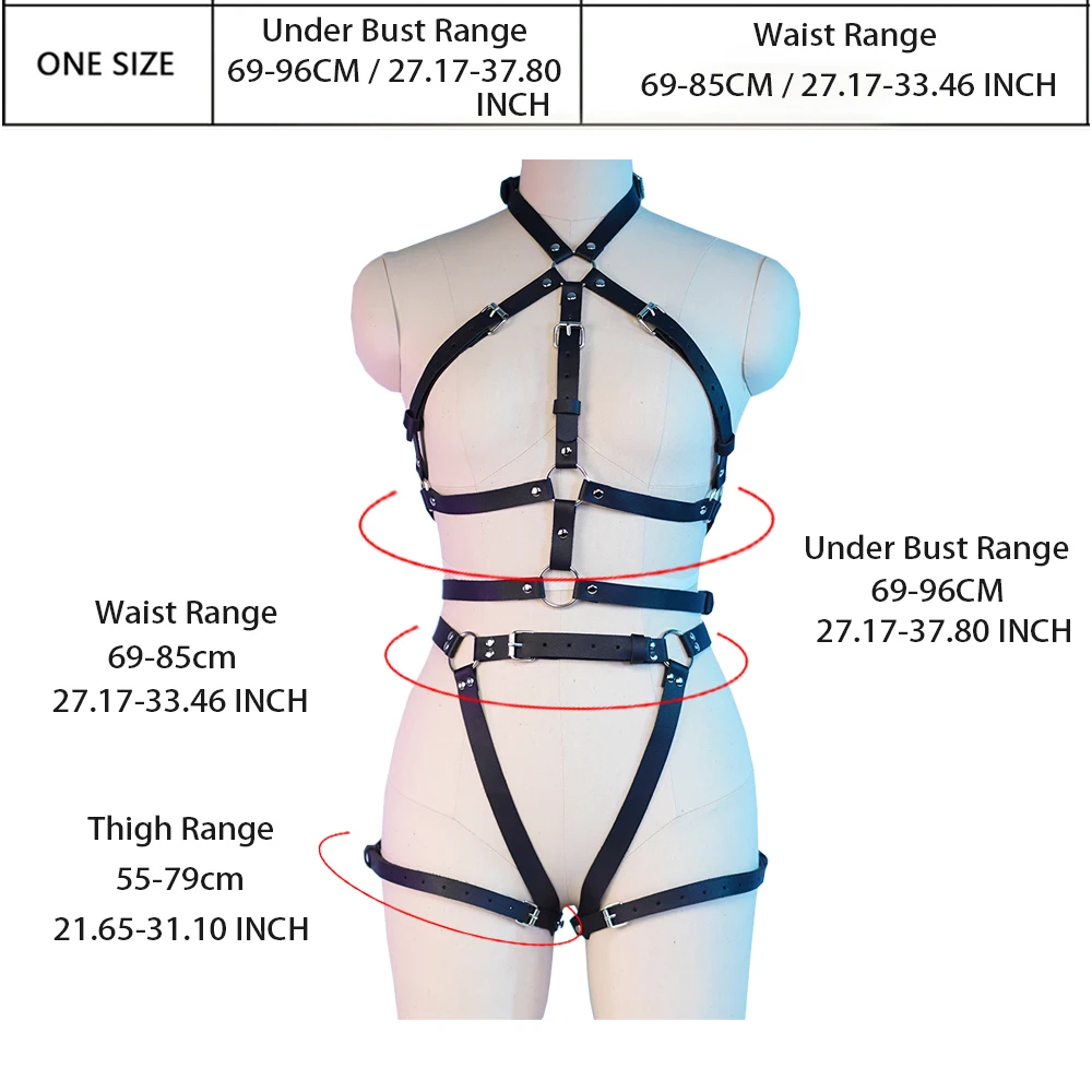 Women Sexy Body Harness Belt Bdsm Bondage Thigh Garter Belt Leather Lingerie Mask Leather Goth Fetish Clothing Exotic Accessorie Women Sexy Body Harness Belt Bdsm Bondage Thigh Garter Belt Leather Lingerie Mask Leather Goth Fetish Clothing Exotic Accessorie