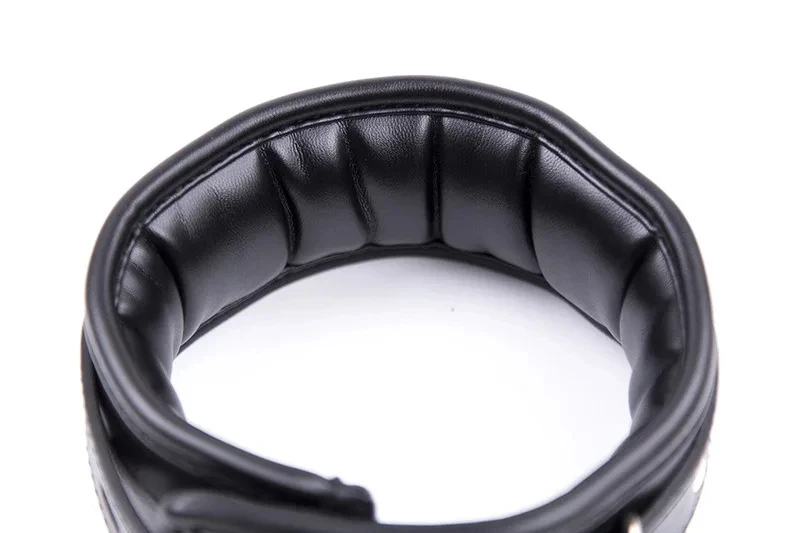 BlackWolf Sexy Leather-Trimmed Sponge Collars With Leash BDSM Bondage Fetishs Collar Adult Lingerie Sex Accessories For Woman BlackWolf Sexy Leather-Trimmed Sponge Collars With Leash BDSM Bondage Fetishs Collar Adult Lingerie Sex Accessories For Woman