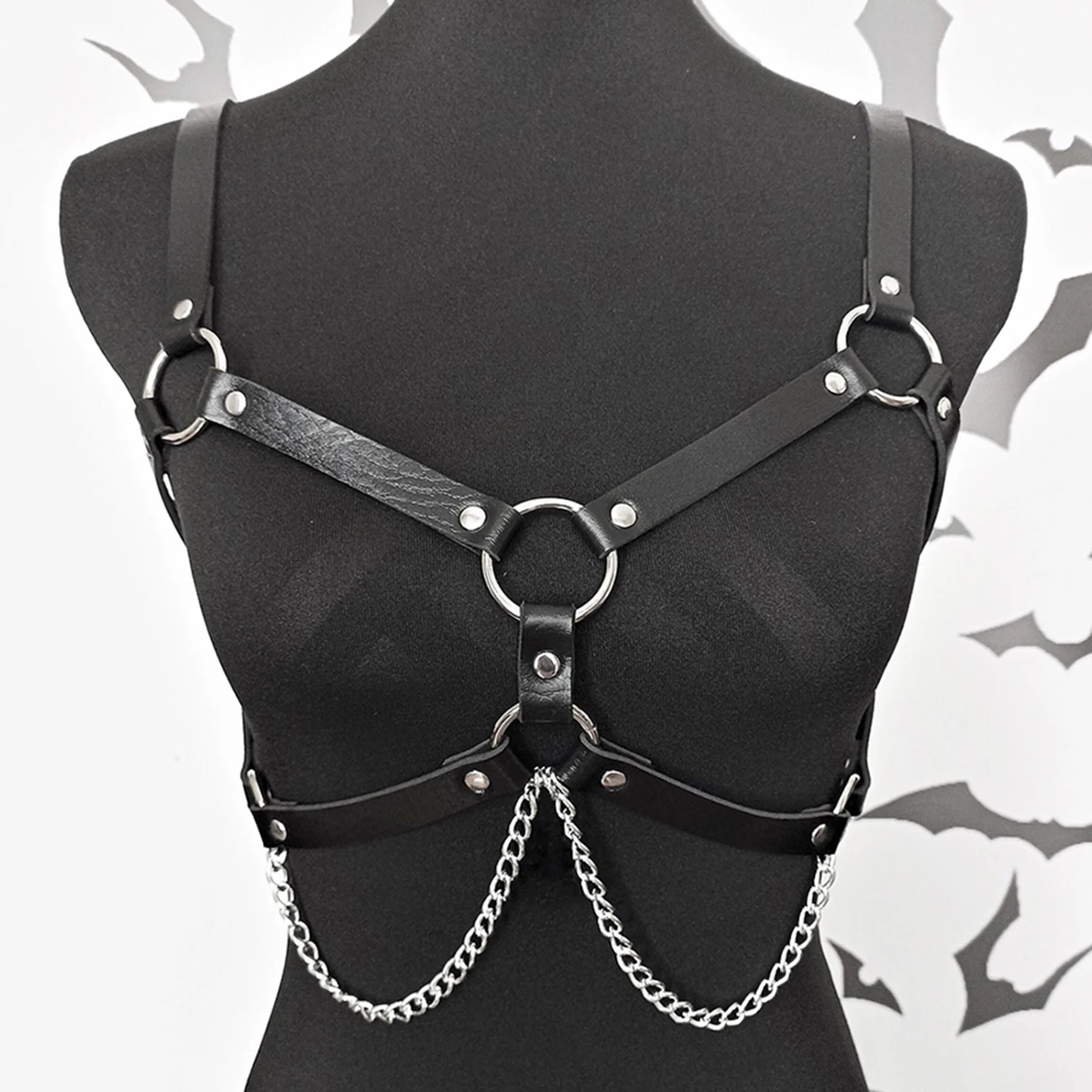 Women Fashion Chain Belt Leather Waist Belt Chest Harness Belt Corset Bondage Lingerie Punk Gothic Waistband Clothing Accessorie Women Fashion Chain Belt Leather Waist Belt Chest Harness Belt Corset Bondage Lingerie Punk Gothic Waistband Clothing Accessorie