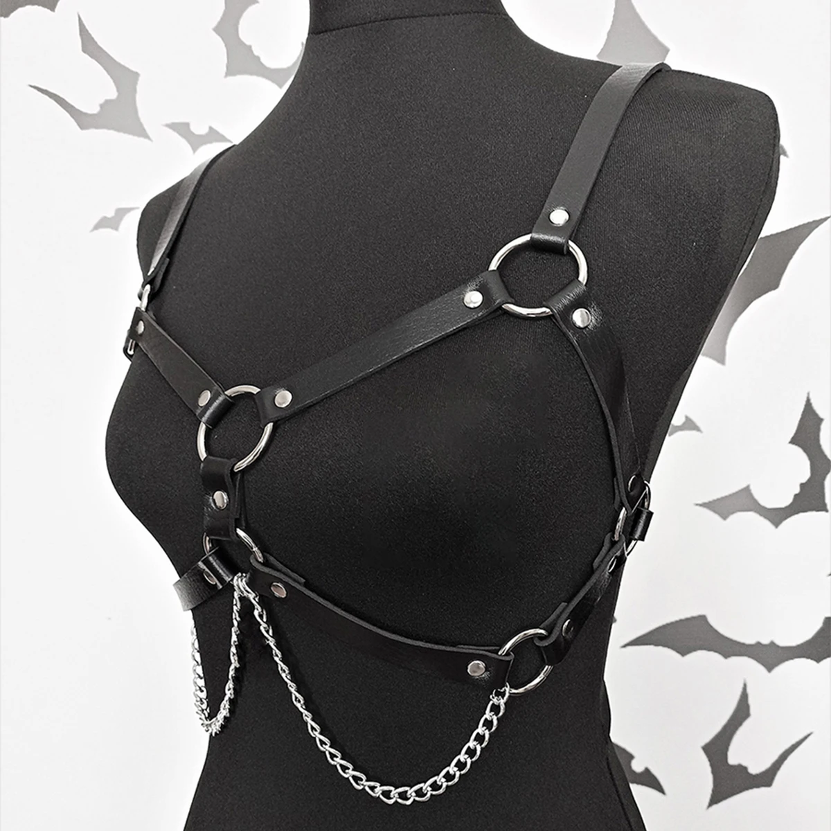 Women Fashion Chain Belt Leather Waist Belt Chest Harness Belt Corset Bondage Lingerie Punk Gothic Waistband Clothing Accessorie Women Fashion Chain Belt Leather Waist Belt Chest Harness Belt Corset Bondage Lingerie Punk Gothic Waistband Clothing Accessorie