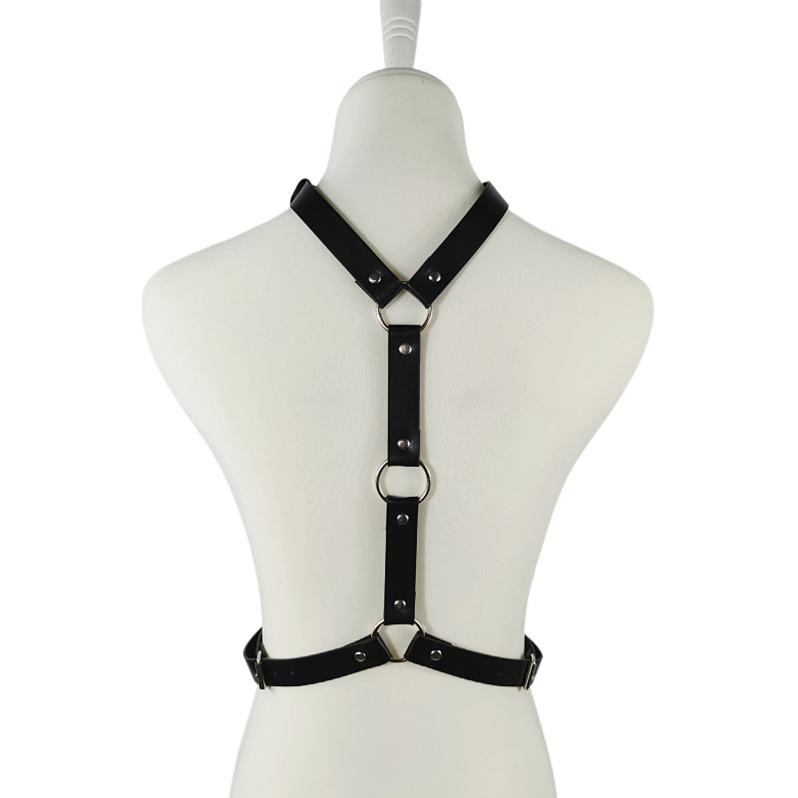 Sexiest Punk Pu Leather Ring Erotic Garter Belt Set Women Sexy Eroticos Harness Lingerie Sets Costume Mujer Nightwear Open Sex