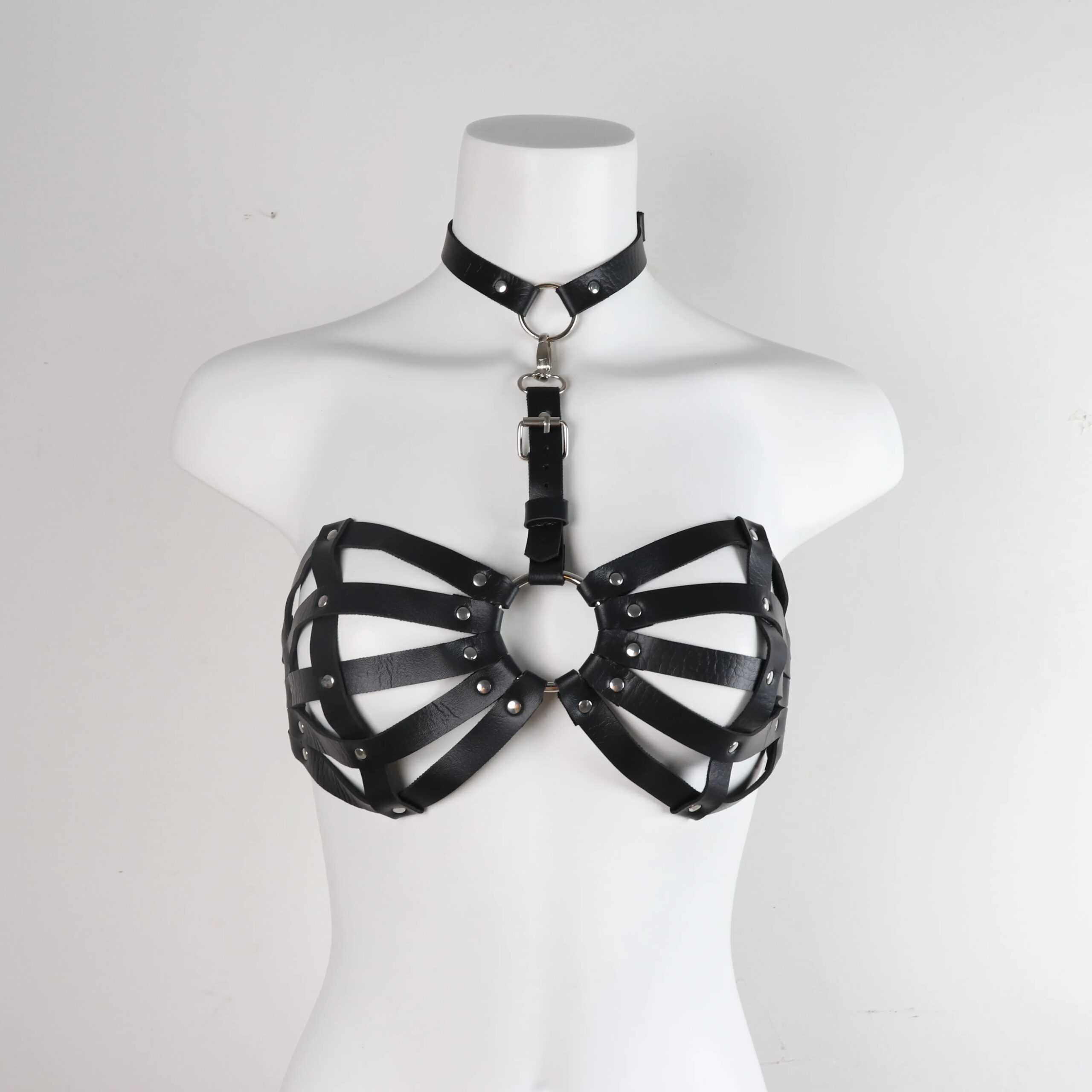 PU Leather Harness Lingerie Chest Harness Woman Black Sexy Cage Bra Punk Bondage Harajuku Festival Accessories Rave Outfit PU Leather Harness Lingerie Chest Harness Woman Black Sexy Cage Bra Punk Bondage Harajuku Festival Accessories Rave Outfit