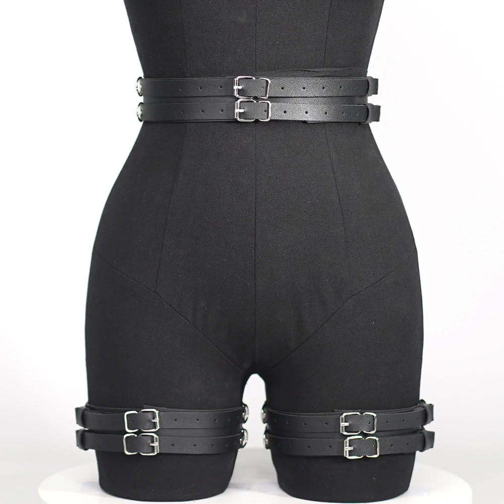 Women Sexy Leg Harness Pu Leather Lingerie Bdsm Bondage Wear Thigh Garter belt straps Gothic Fetish Clothing Exotic Accessorie Women Sexy Leg Harness Pu Leather Lingerie Bdsm Bondage Wear Thigh Garter belt straps Gothic Fetish Clothing Exotic Accessorie