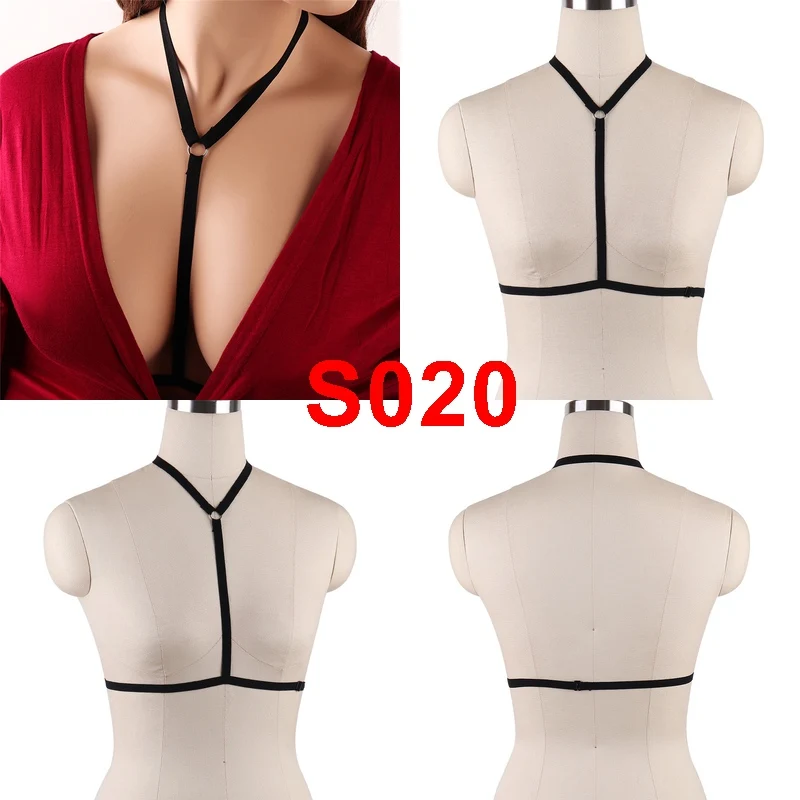 BONDAGE STRAPPY Pentagram Harness Women Body Harness Bra Erotic Goth Accessories Cupless Bra Festival Rave Sexy Lingerie