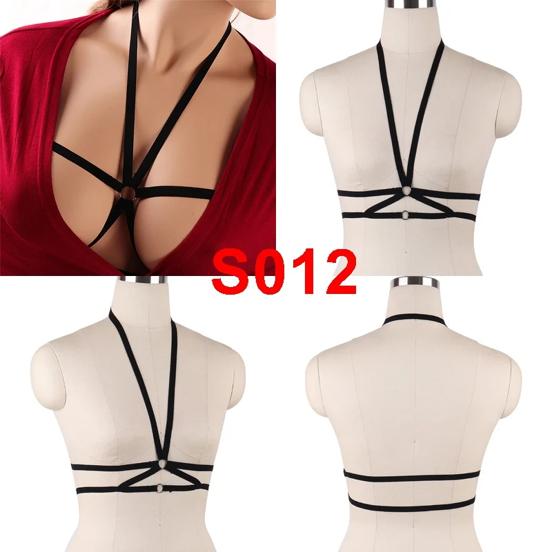 BONDAGE STRAPPY Pentagram Harness Women Body Harness Bra Erotic Goth Accessories Cupless Bra Festival Rave Sexy Lingerie