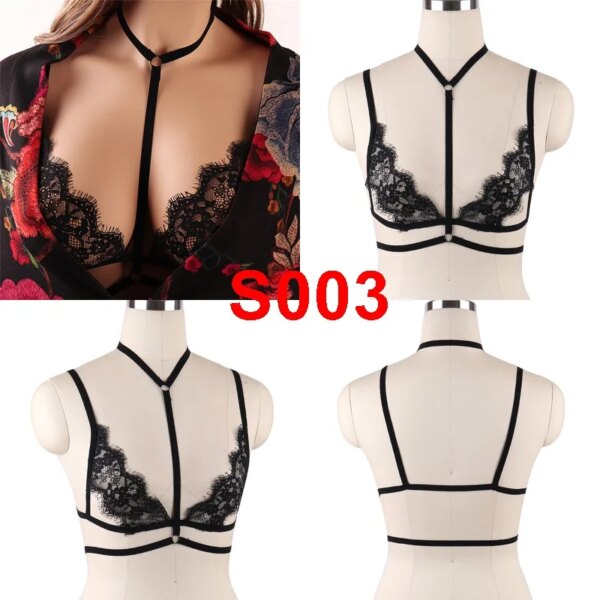 Pentagram Harness Women Body Harness Bra Erotic Goth Accessories Cupless Bra Festival Rave Sexy Lingerie