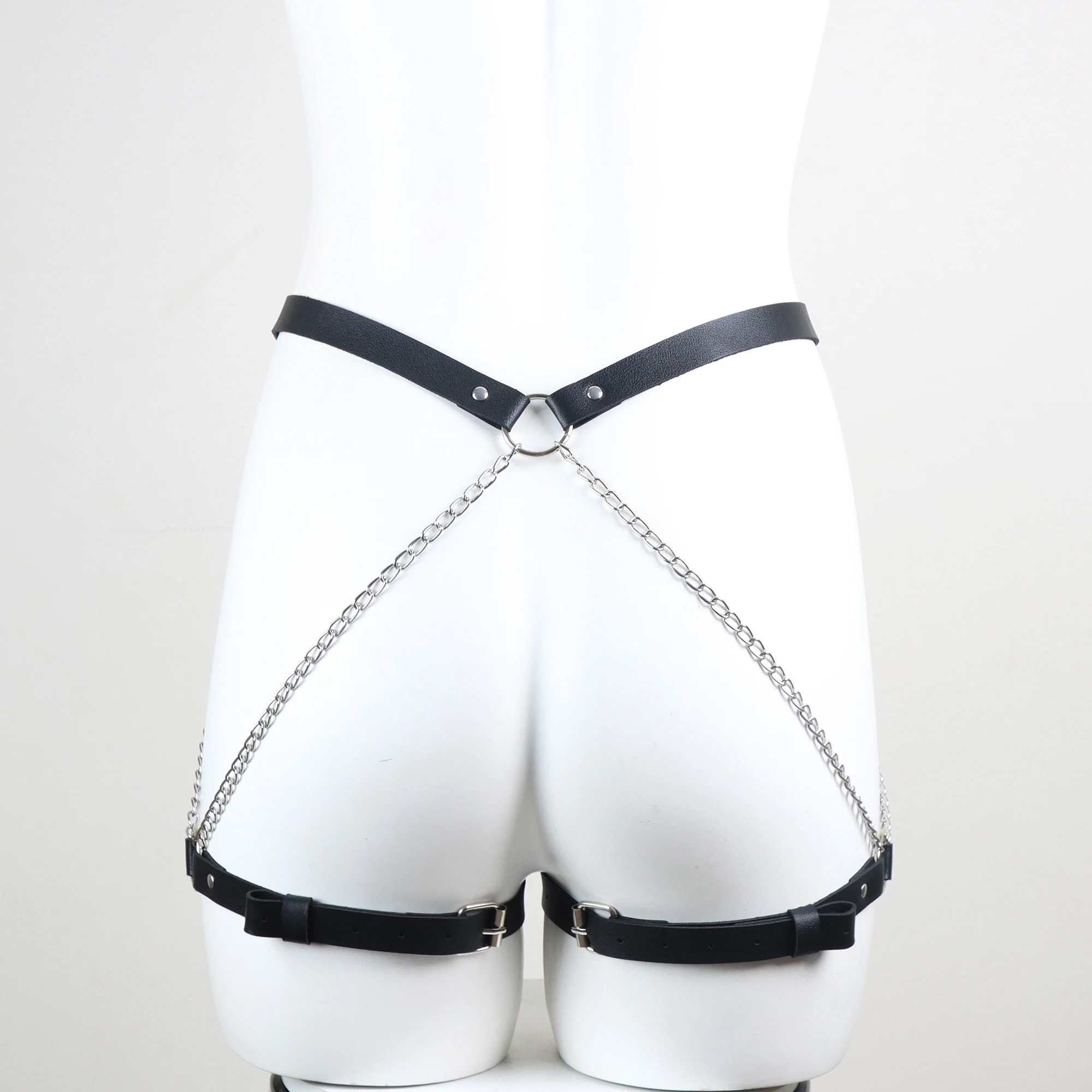 Women Sexy Belly Belt Chain Leg Harness Belt Bdsm Bondage Lingerie Thigh garter Belt Gothic Fetish Clothing Exotic Accessories