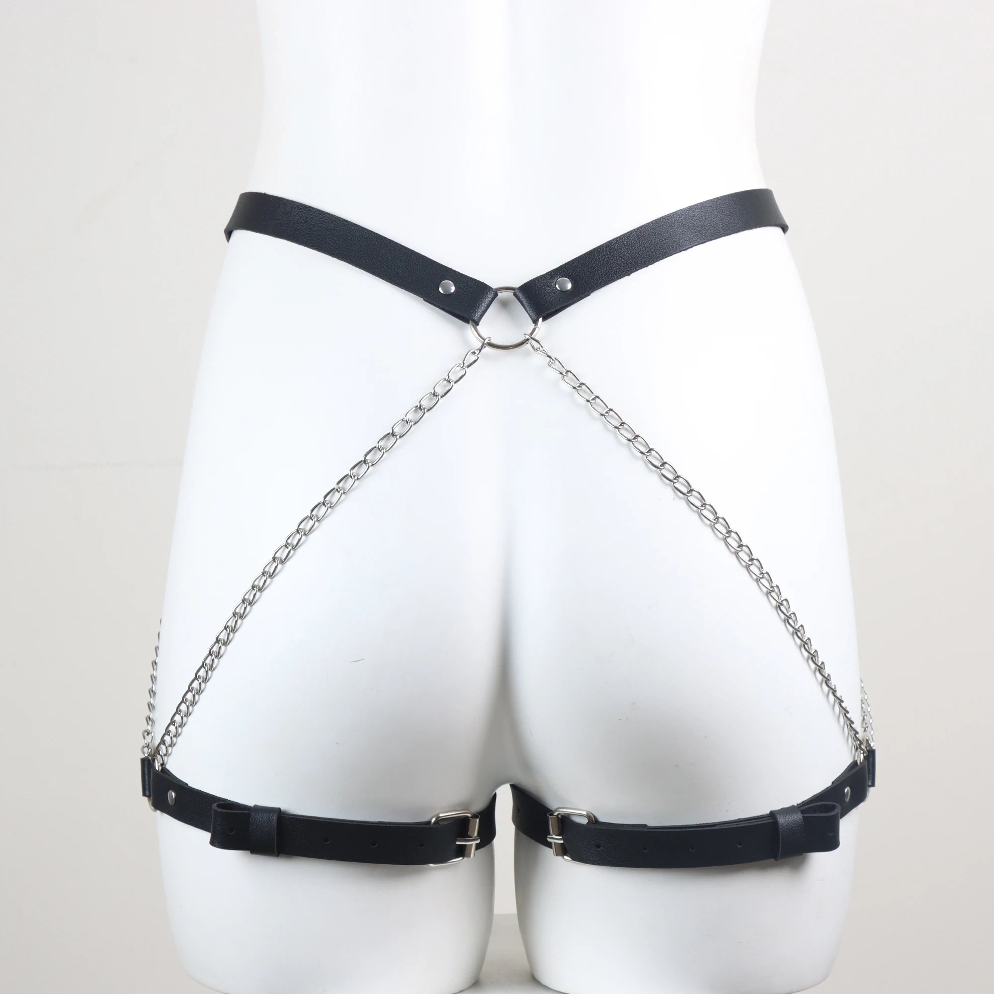 Women Sexy Belly Belt Chain Leg Harness Belt Bdsm Bondage Lingerie Thigh garter Belt Gothic Fetish Clothing Exotic Accessories