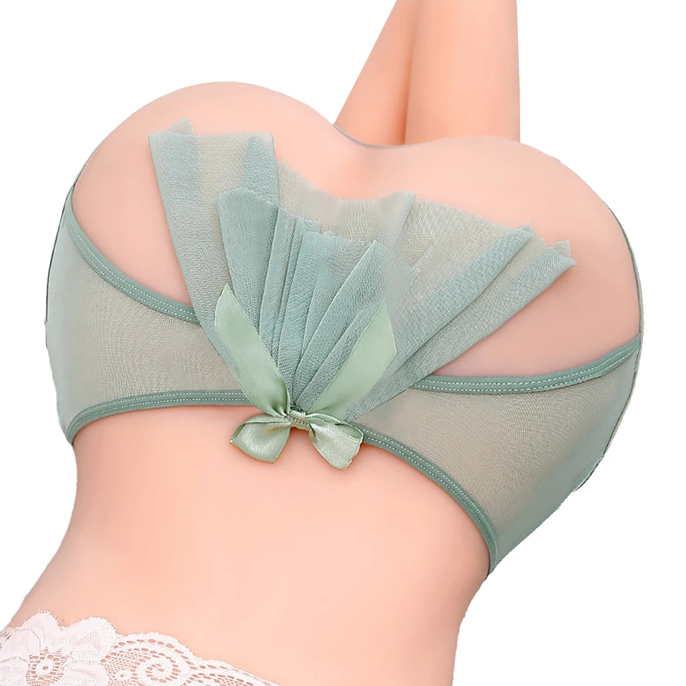 Women Open Butt G-string Open Crotch Underwear See Through Mesh Underpants Erotic Lingerie Bow Briefs Ladies Sex Panties