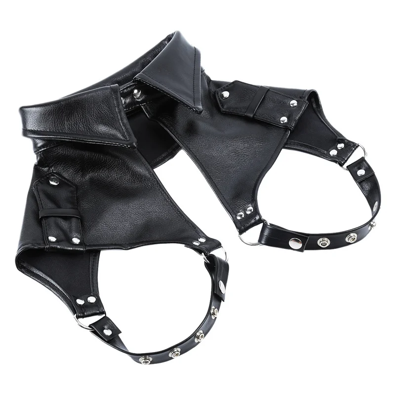 Role Play Steampunk Accessories of Unisex Leather Fetish Mask with Hair Ponytail Sexy Rave Festival Chest Belt Bondage Headgear Role Play Steampunk Accessories of Unisex Leather Fetish Mask with Hair Ponytail Sexy Rave Festival Chest Belt Bondage Headgear