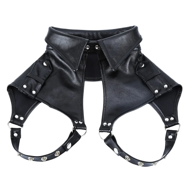 Role Play Steampunk Accessories of Unisex Leather Fetish Mask with Hair Ponytail Sexy Rave Festival Chest Belt Bondage Headgear Role Play Steampunk Accessories of Unisex Leather Fetish Mask with Hair Ponytail Sexy Rave Festival Chest Belt Bondage Headgear