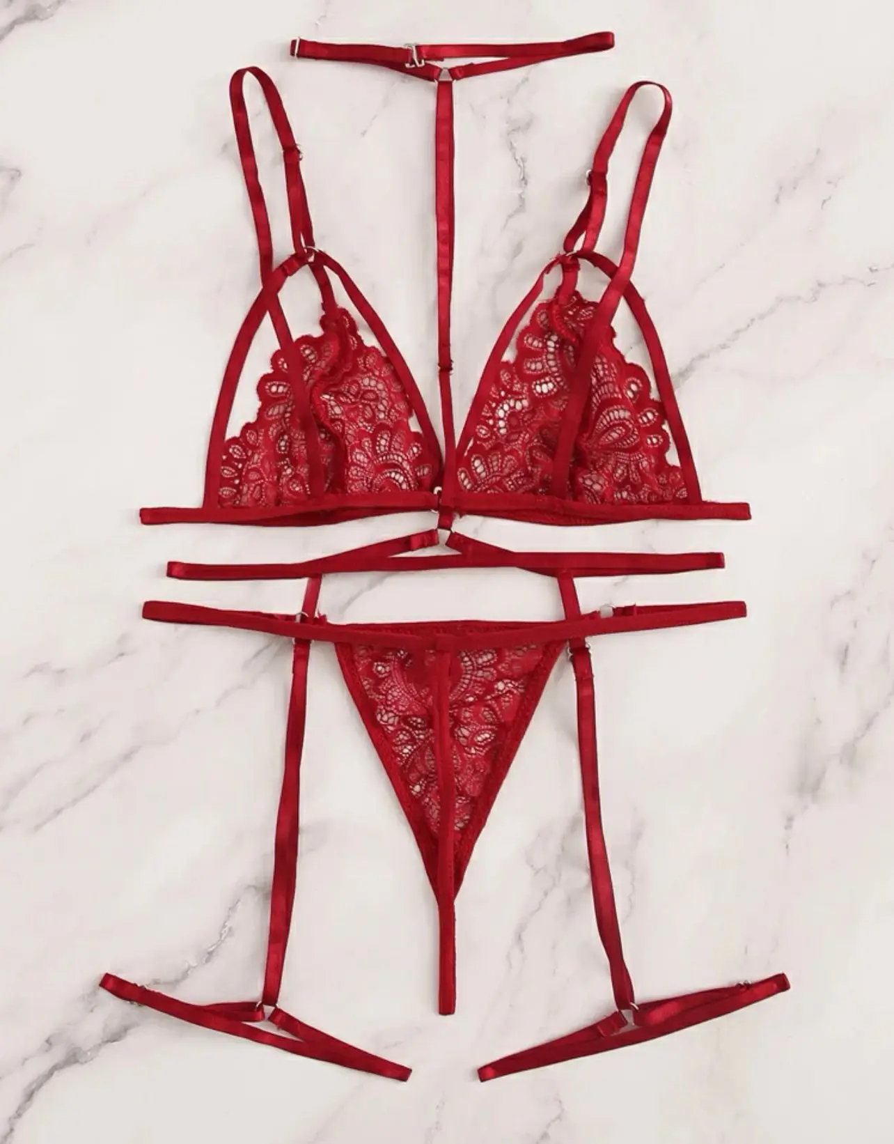 New Sexy Fashion Lace Lingerie Underwear Sleepwear Steel Ring Pajamas Garter Women Intimates Underwear Bra Panties Set Lingerie