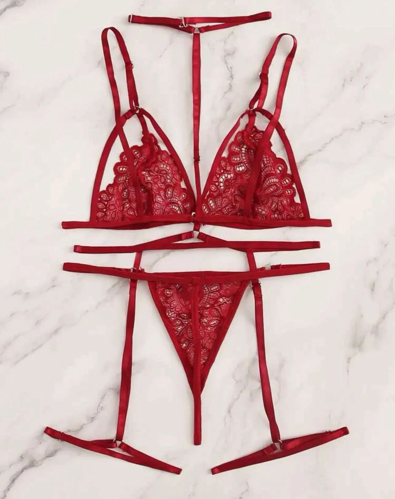 New Sexy Fashion Lace Lingerie Underwear Sleepwear Steel Ring Pajamas Garter Women Intimates Underwear Bra Panties Set Lingerie