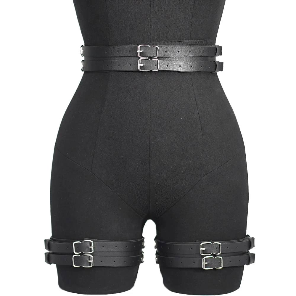 Sexy Women Leather Thigh Garter Bondage Leg Harness Gothic Stocking Belt Adult Erotic Lingerie BDSM Fetish Clothing Accessorie Sexy Women Leather Thigh Garter Bondage Leg Harness Gothic Stocking Belt Adult Erotic Lingerie BDSM Fetish Clothing Accessorie