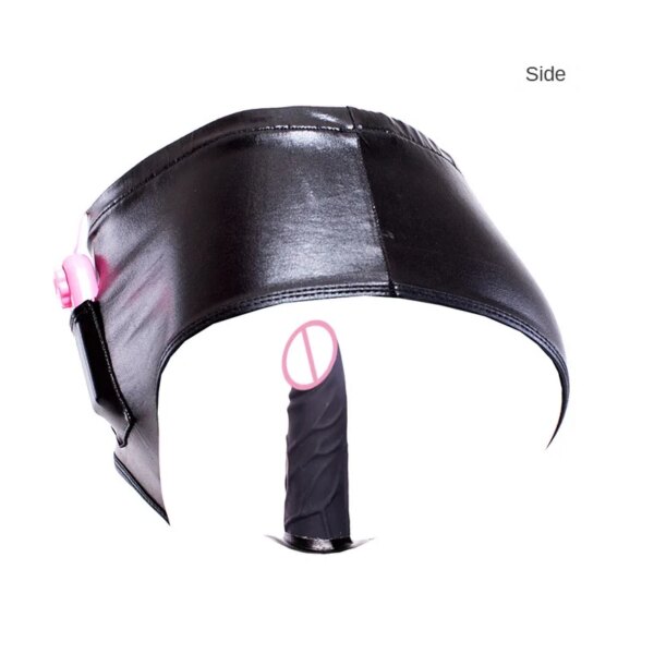PU Leather Penis Panties Silicone Anal Butt Plug Dildos Lesbian Strapon Chastity Pants Underwear Masturbation Vibrating Sex Toys