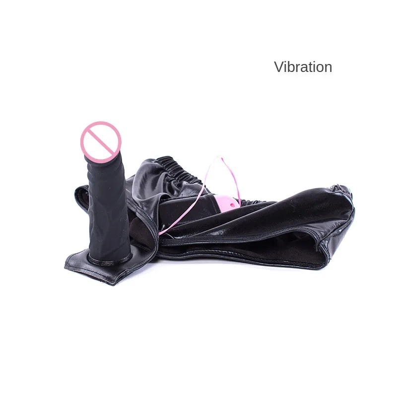 PU Leather Penis Panties Silicone Anal Butt Plug Dildos Lesbian Strapon Chastity Pants Underwear Masturbation Vibrating Sex Toys