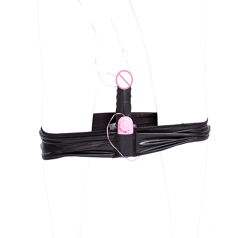 PU Leather Penis Panties Silicone Anal Butt Plug Dildos Lesbian Strapon Chastity Pants Underwear Masturbation Vibrating Sex Toys