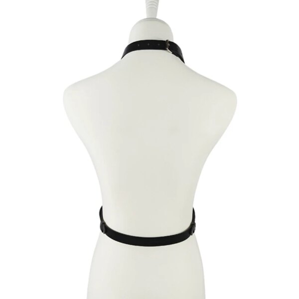 Porno Underwear Women PU Leather Body Harness Sexy Lingerie Rave Bdsm Bondage Garter Belt Sex Clothes Hot Erotic Baby Doll Dress