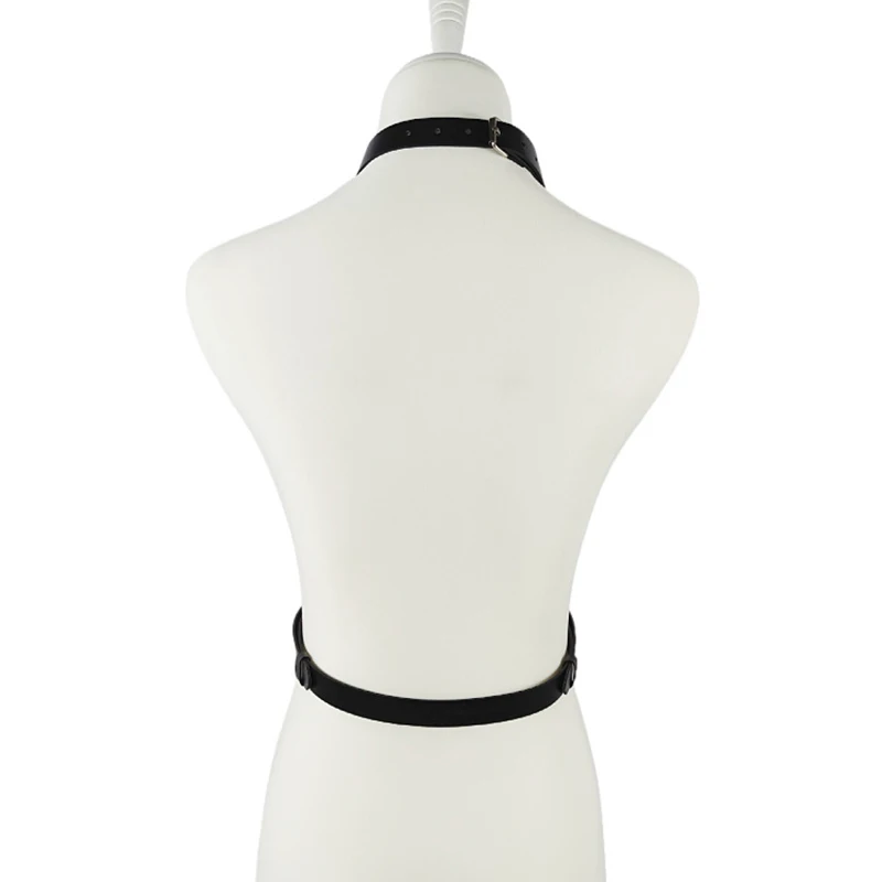 Porno Underwear Women PU Leather Body Harness Sexy Lingerie Rave Bdsm Bondage Garter Belt Sex Clothes Hot Erotic Baby Doll Dress
