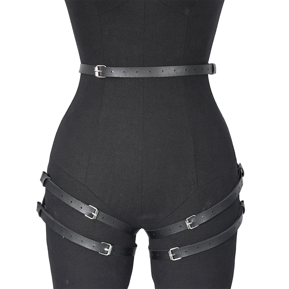 Sexy Leg Harness Thigh Garter Belt Leather Lingerie Women Bdsm Bondage Lingerie Gothic Fetish Clothing Festival Rave Outfit Sexy Leg Harness Thigh Garter Belt Leather Lingerie Women Bdsm Bondage Lingerie Gothic Fetish Clothing Festival Rave Outfit