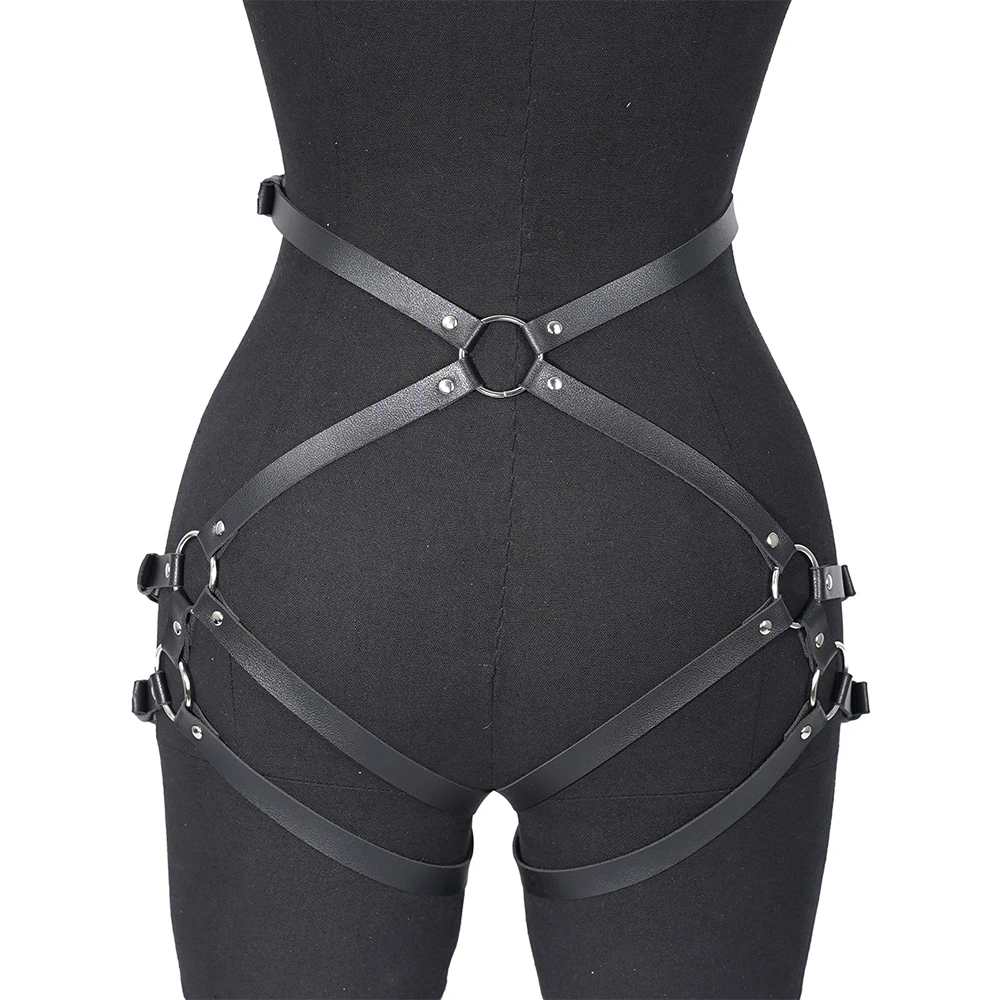 Sexy Leg Harness Thigh Garter Belt Leather Lingerie Women Bdsm Bondage Lingerie Gothic Fetish Clothing Festival Rave Outfit Sexy Leg Harness Thigh Garter Belt Leather Lingerie Women Bdsm Bondage Lingerie Gothic Fetish Clothing Festival Rave Outfit