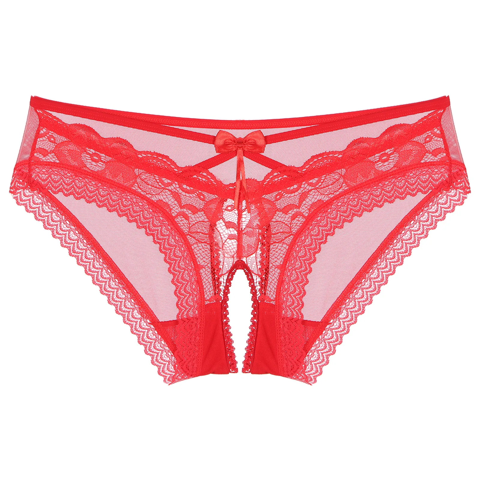 Mens Sissy Ruffled Lace Panties Sexy Underwear Lace Thong Enhance Pouch Bikini Briefs Low Rise Crotchless and Open But Jockstrap