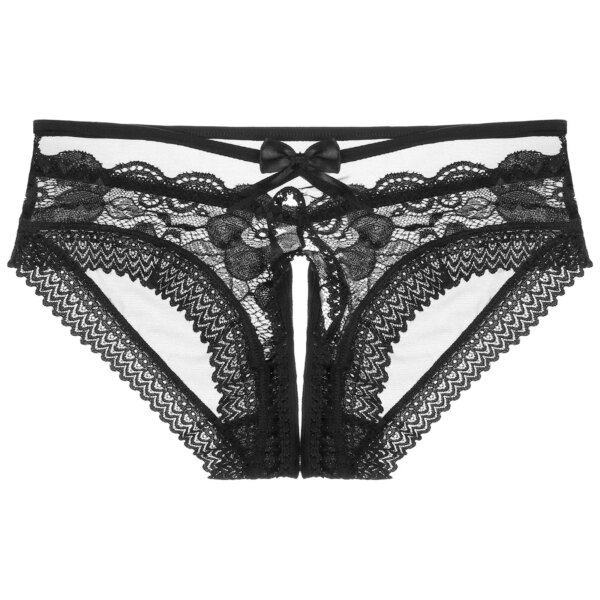 Mens Sissy Ruffled Lace Panties Sexy Underwear Lace Thong Enhance Pouch Bikini Briefs Low Rise Crotchless and Open But Jockstrap