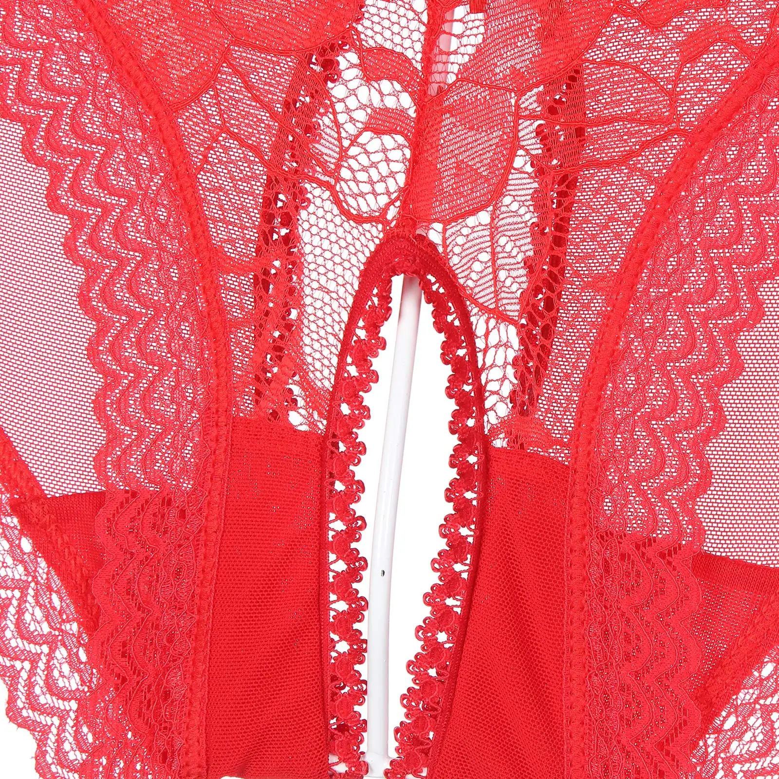 Mens Sissy Ruffled Lace Panties Sexy Underwear Lace Thong Enhance Pouch Bikini Briefs Low Rise Crotchless and Open But Jockstrap