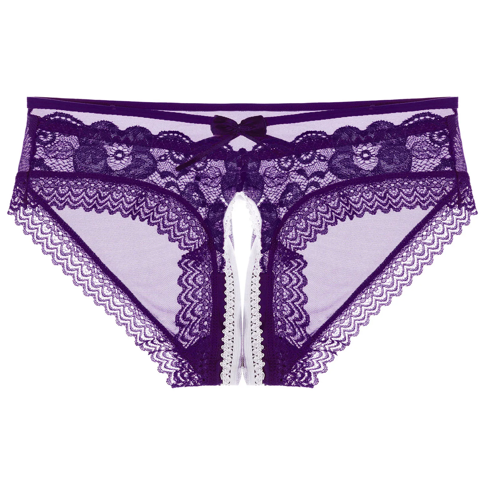 Mens Sissy Ruffled Lace Panties Sexy Underwear Lace Thong Enhance Pouch Bikini Briefs Low Rise Crotchless and Open But Jockstrap