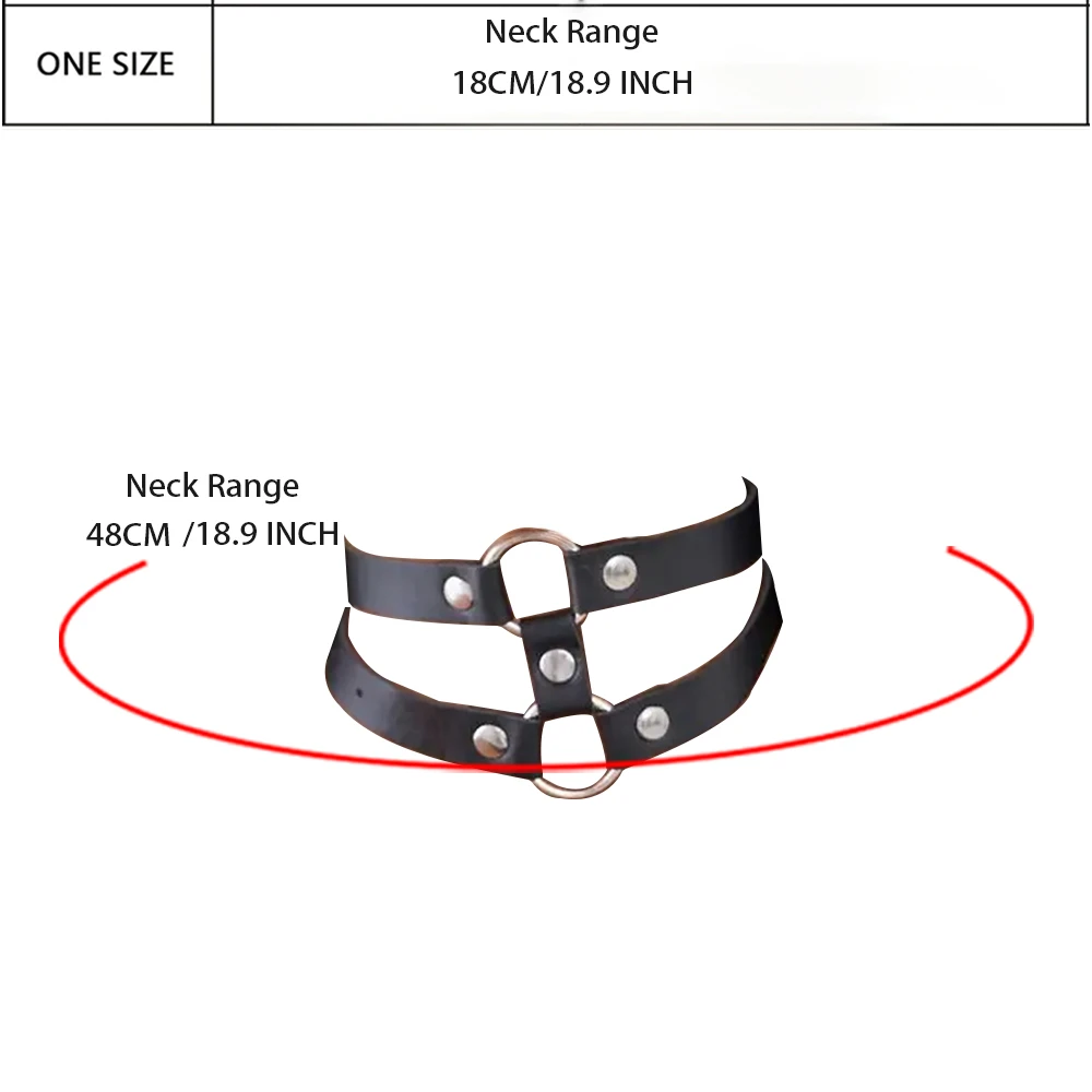 Bdsm Bondage Lingerie Sexy Leather Chain Collar Harness Woman Erotic Leather Neck Harness Fetish Wear Women Neck Accessorie