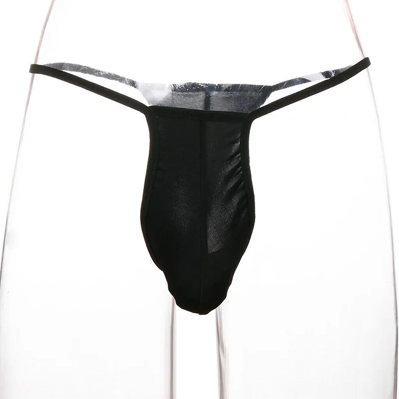 1pc Men Sexy Low-waist Bulge Pouch G-strings Ultra-thin Breathable T-back Underpants Mesh Hanging Strap Thongs Porno Underwear