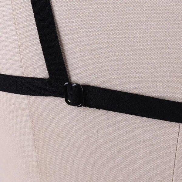 Body Harness Bra Pentagram Crop Top Lingerie Black Women Sexy Cage Belt Punk Elastic Dance Club Rave Bralette