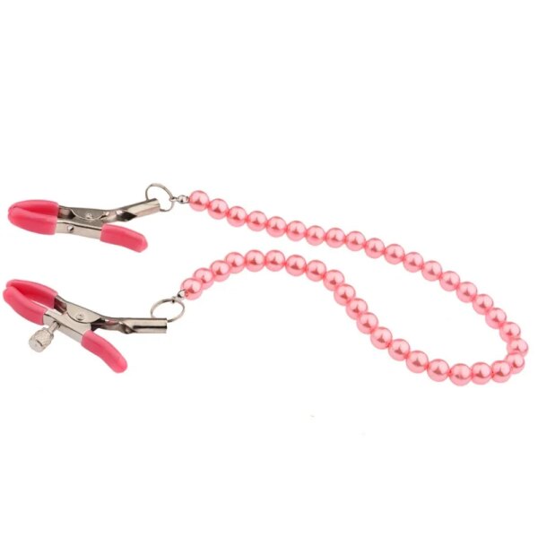 Exotic Accessories Beads Chain Nipple Clamps Bdsm Bondage Breast Flirting Tweezers Sex Toys For Women Adult Games Erotic Gadgets