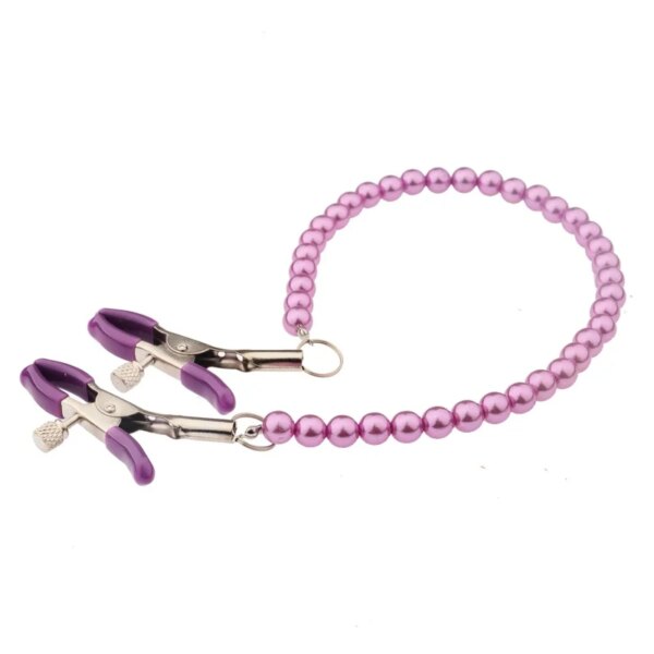 Exotic Accessories Beads Chain Nipple Clamps Bdsm Bondage Breast Flirting Tweezers Sex Toys For Women Adult Games Erotic Gadgets