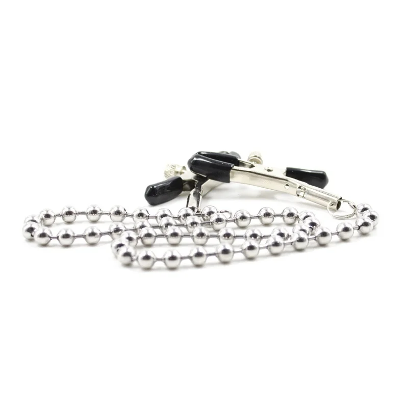 Exotic Accessories Beads Chain Nipple Clamps Bdsm Bondage Breast Flirting Tweezers Sex Toys For Women Adult Games Erotic Gadgets