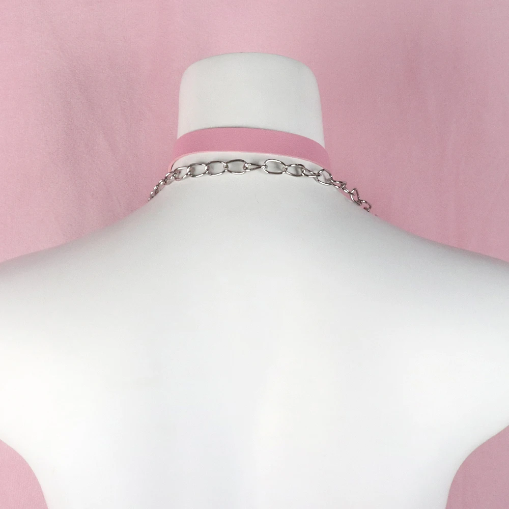 Slave Bed Bondage Pink Collar PU leather Neck Restraint with Chain Leash BDSM Erotic Sex Toys For Women Couples Adult Games Slave Bed Bondage Pink Collar PU leather Neck Restraint with Chain Leash BDSM Erotic Sex Toys For Women Couples Adult Games