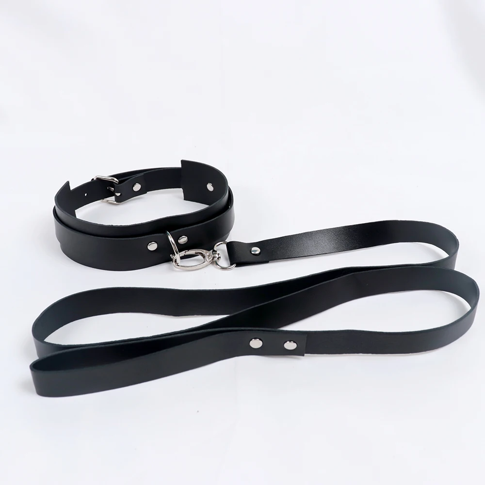 BDSM Collar Sexy Leash Ring PU Leather Slave Bondage Toys For Lover Role Play Erotic Posture Spreader Sex Toys For Couples BDSM Collar Sexy Leash Ring PU Leather Slave Bondage Toys For Lover Role Play Erotic Posture Spreader Sex Toys For Couples