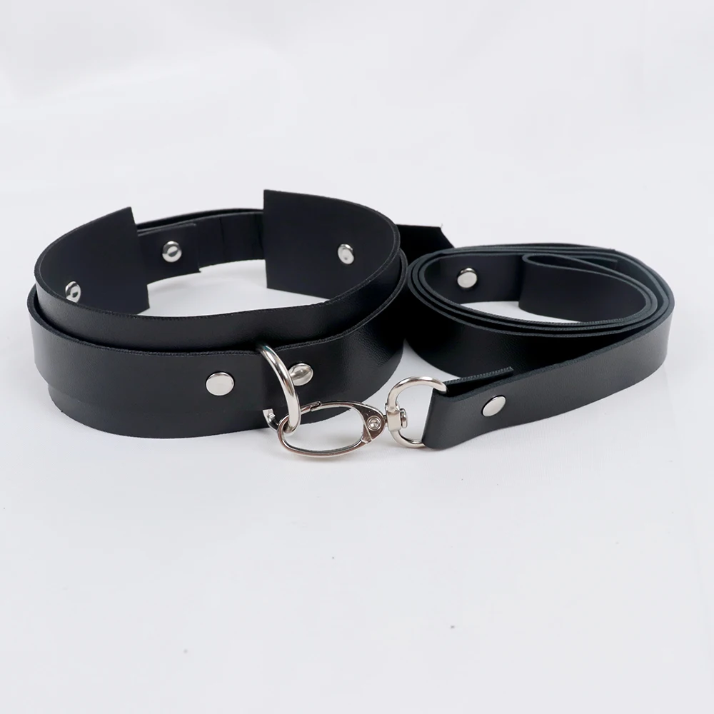 BDSM Collar Sexy Leash Ring PU Leather Slave Bondage Toys For Lover Role Play Erotic Posture Spreader Sex Toys For Couples BDSM Collar Sexy Leash Ring PU Leather Slave Bondage Toys For Lover Role Play Erotic Posture Spreader Sex Toys For Couples