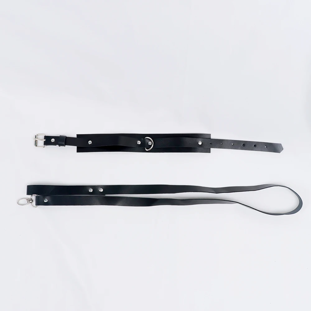 BDSM Collar Sexy Leash Ring PU Leather Slave Bondage Toys For Lover Role Play Erotic Posture Spreader Sex Toys For Couples BDSM Collar Sexy Leash Ring PU Leather Slave Bondage Toys For Lover Role Play Erotic Posture Spreader Sex Toys For Couples