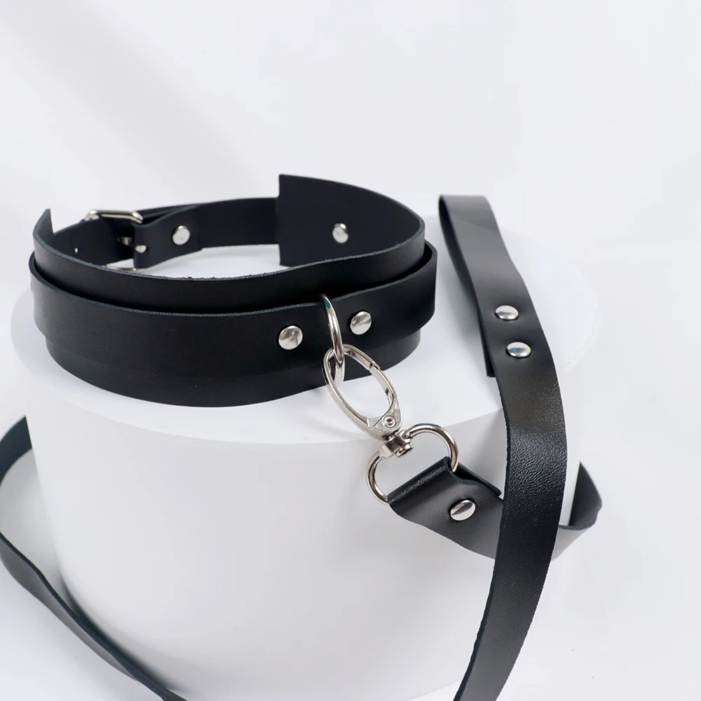 BDSM Collar Sexy Leash Ring PU Leather Slave Bondage Toys For Lover Role Play Erotic Posture Spreader Sex Toys For Couples BDSM Collar Sexy Leash Ring PU Leather Slave Bondage Toys For Lover Role Play Erotic Posture Spreader Sex Toys For Couples