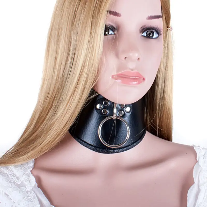 PU Leather BDSM Bondage Posture Neck Collar With Pull Ring Adjustable Collar Rings Belt Slave Bondage Strap Harness Sex Toys PU Leather BDSM Bondage Posture Neck Collar With Pull Ring Adjustable Collar Rings Belt Slave Bondage Strap Harness Sex Toys