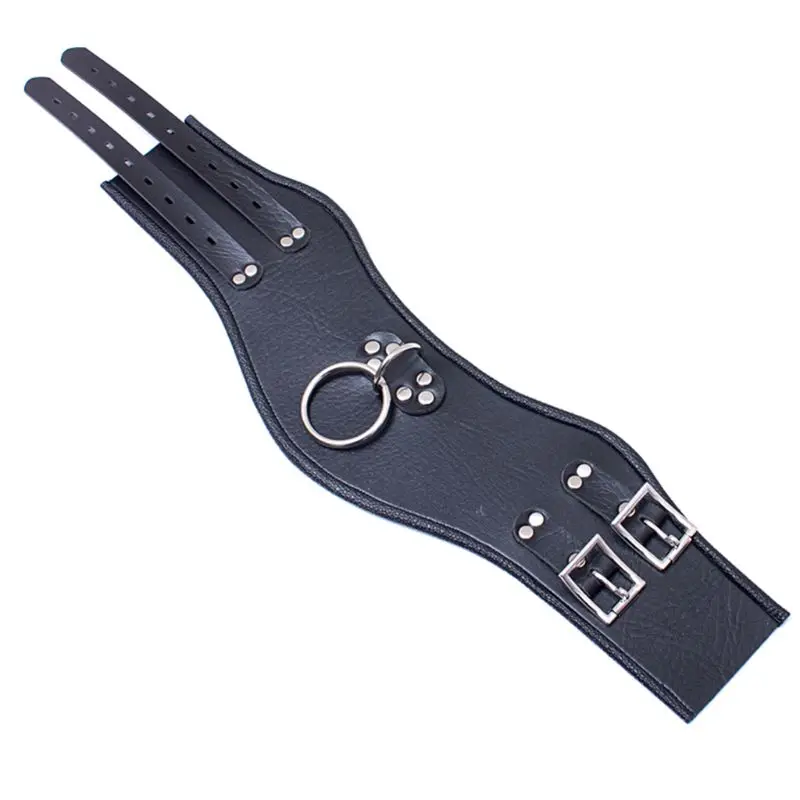 PU Leather BDSM Bondage Posture Neck Collar With Pull Ring Adjustable Collar Rings Belt Slave Bondage Strap Harness Sex Toys PU Leather BDSM Bondage Posture Neck Collar With Pull Ring Adjustable Collar Rings Belt Slave Bondage Strap Harness Sex Toys