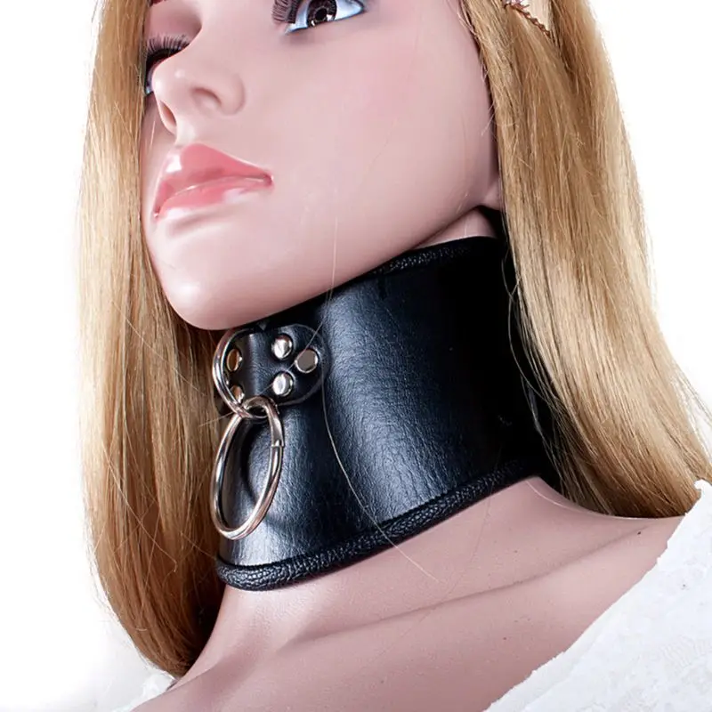 PU Leather BDSM Bondage Posture Neck Collar With Pull Ring Adjustable Collar Rings Belt Slave Bondage Strap Harness Sex Toys PU Leather BDSM Bondage Posture Neck Collar With Pull Ring Adjustable Collar Rings Belt Slave Bondage Strap Harness Sex Toys