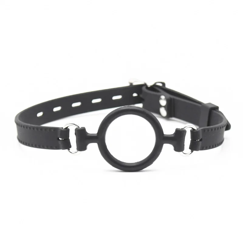 Silicone Open Mouth Oral Gag O Ring Full Silicone Head Harness Straps Couples Slave BDSM Adult Games Sex Products for Women Gay