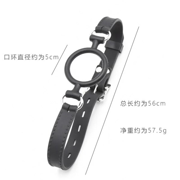 Silicone Open Mouth Oral Gag O Ring Full Silicone Head Harness Straps Couples Slave BDSM Adult Games Sex Products for Women Gay